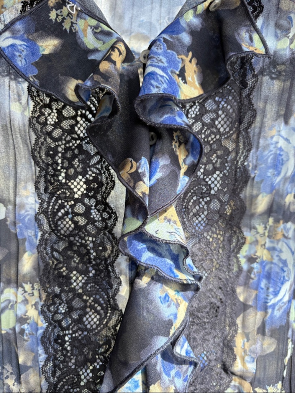 NWT Free People Floral Ruffle Blouse - Picture 11 of 11